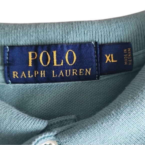 Polo Ralph Lauren Polo Shirt Sz XL Seafoam Classic Fit Embroidered Pink Pony - Picture 4 of 14